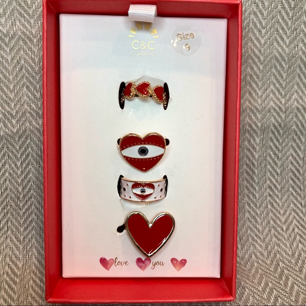 C&C CALIFORNIA Heart Ring Set - NEW!!